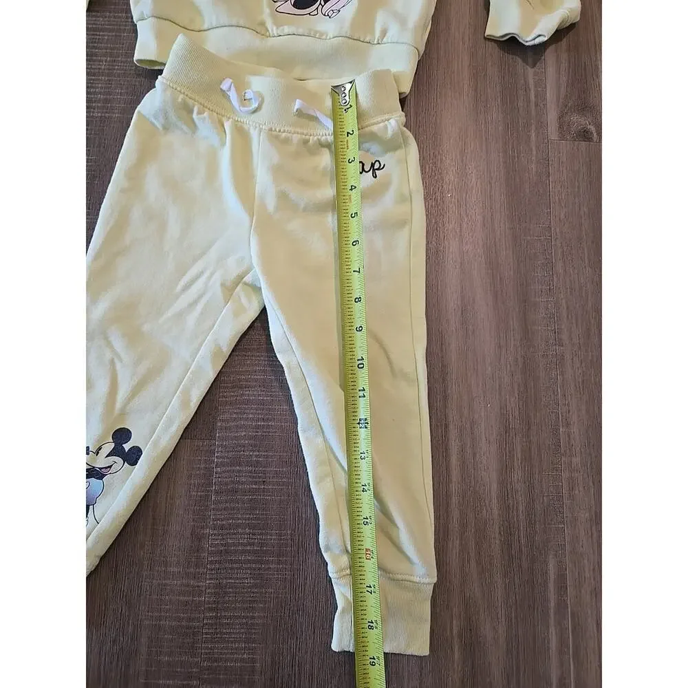 Gap Kids Yellow Minnie Mouse Sweatshirt 2 & Sweatpants size 3 Pre Owned